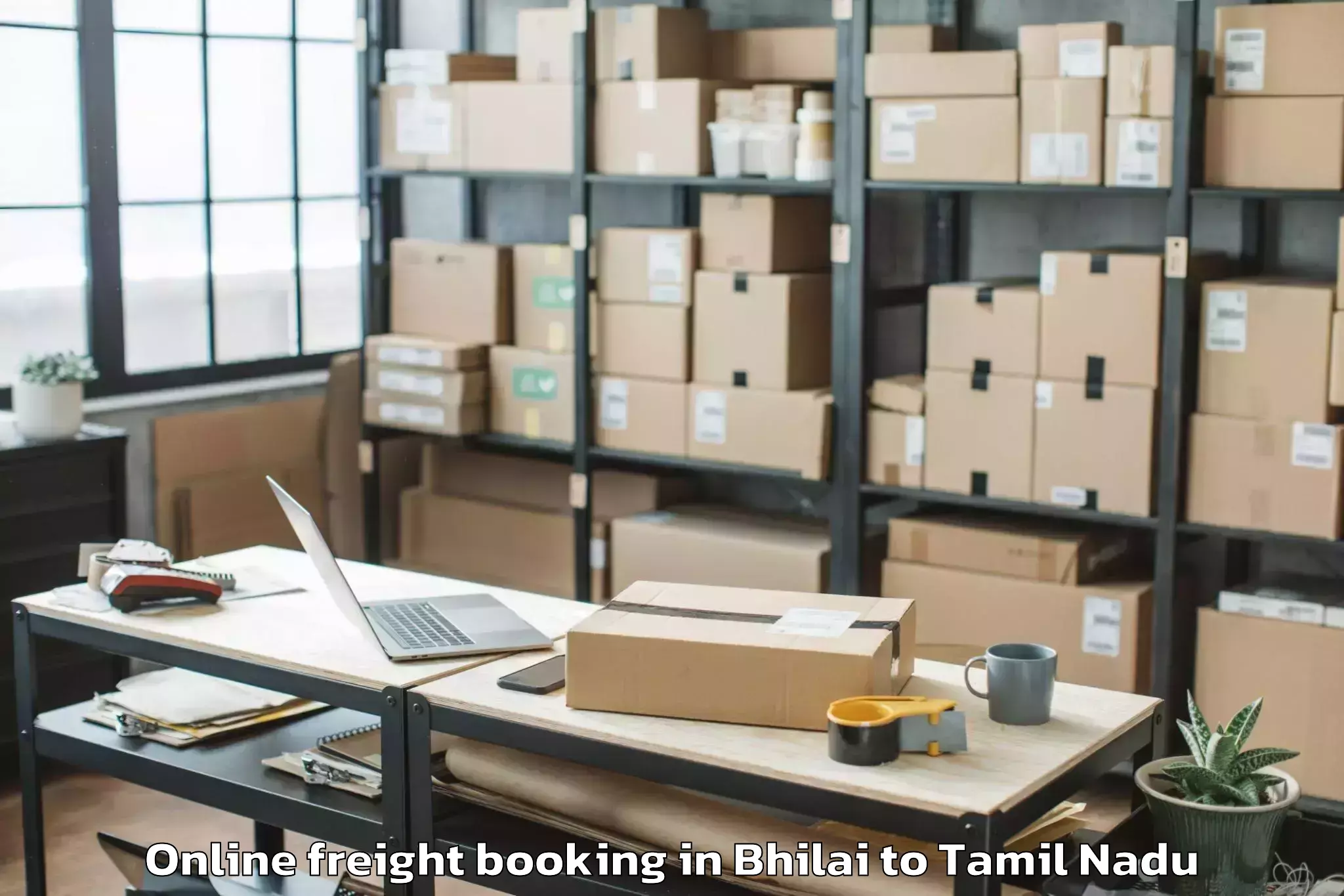 Trusted Bhilai to Kamuthi Online Freight Booking